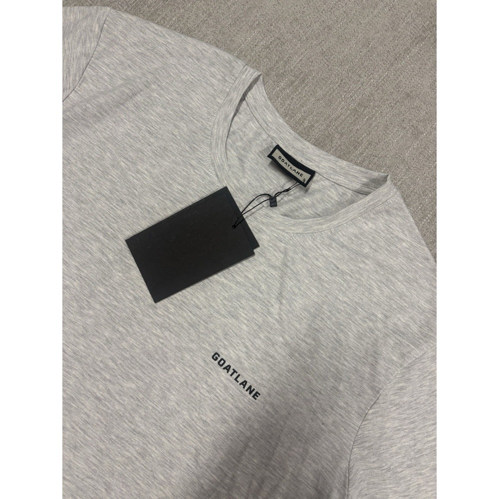 NEW GOATLANE Grey Golf Signature Tee Shirt Muni Collection Mens Large Boxy NWT